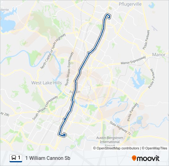 1 Bus Line Map