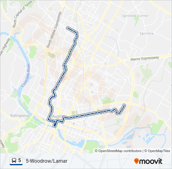 5 Bus Line Map