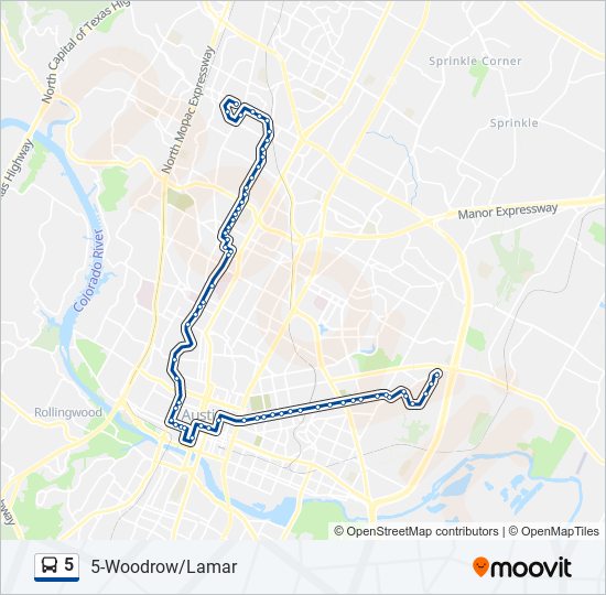 Mapa de 5 de autobús