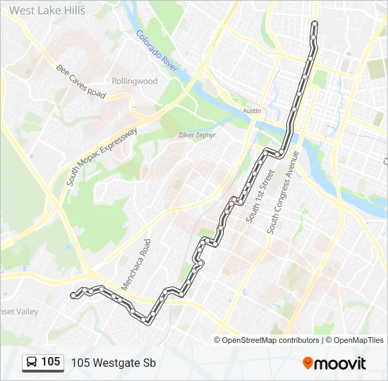 105 Bus Line Map