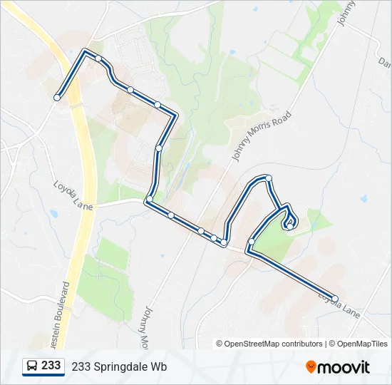 233 Bus Line Map