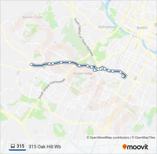 315 Bus Line Map