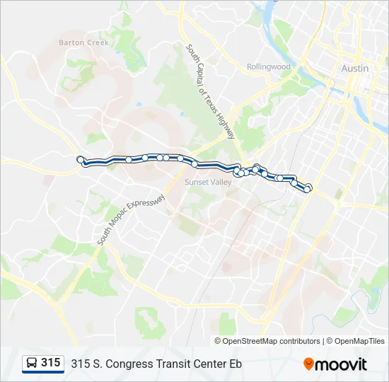 315 Bus Line Map