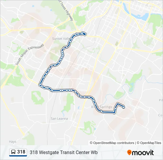 318 Bus Line Map