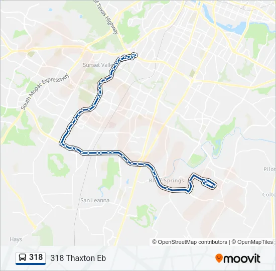 318 Bus Line Map