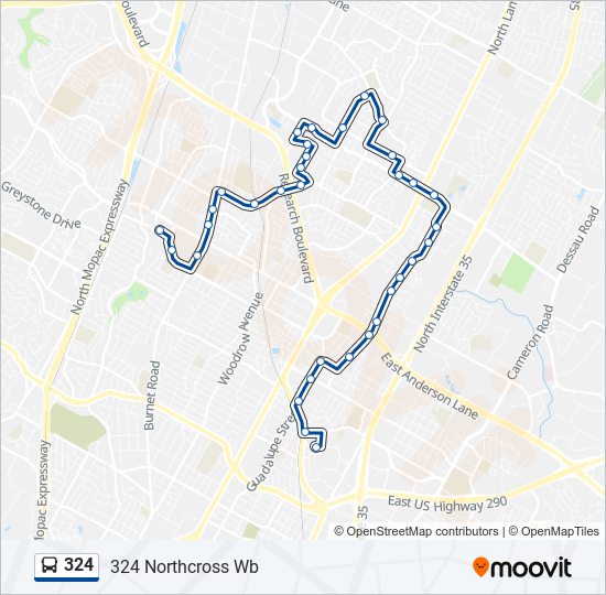 324 Bus Line Map