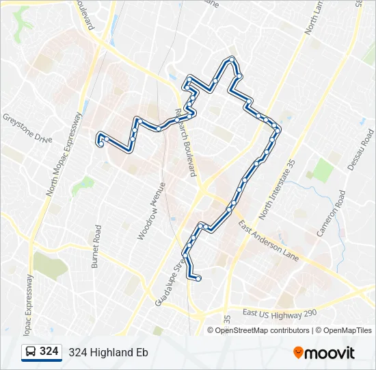324 Bus Line Map