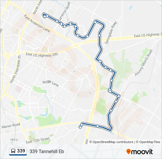339 Bus Line Map
