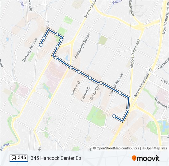345 bus Line Map