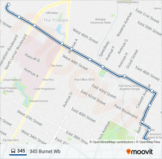 345 Bus Line Map