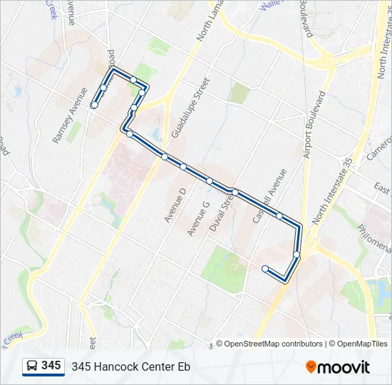 345 Bus Line Map