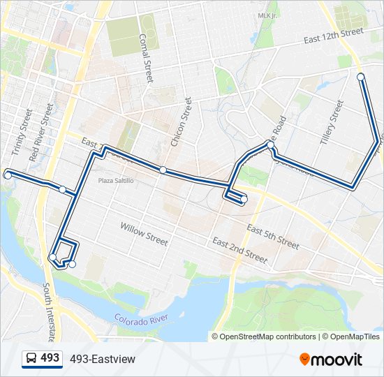 493 Bus Line Map