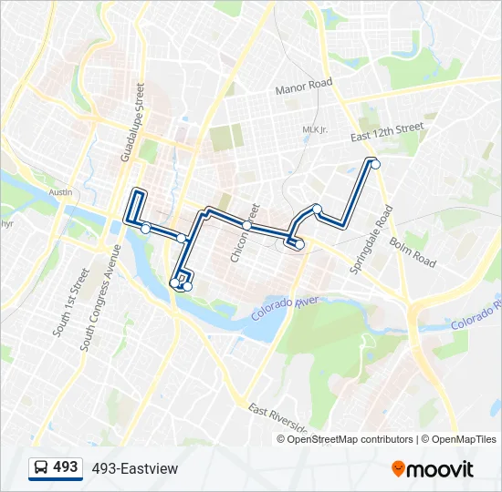 493 Bus Line Map