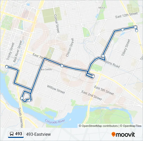 493 Bus Line Map