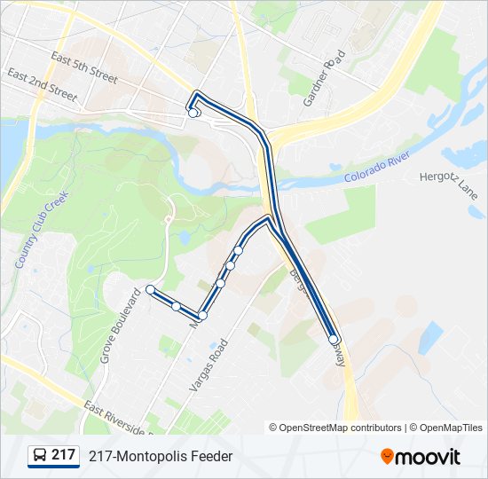 217 bus Line Map