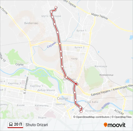 20 П Bus Line Map