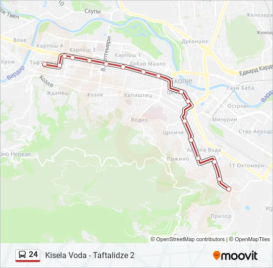 24 Bus Line Map