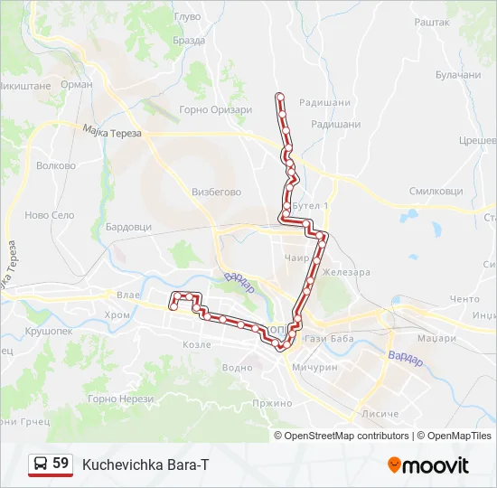 59 Bus Line Map