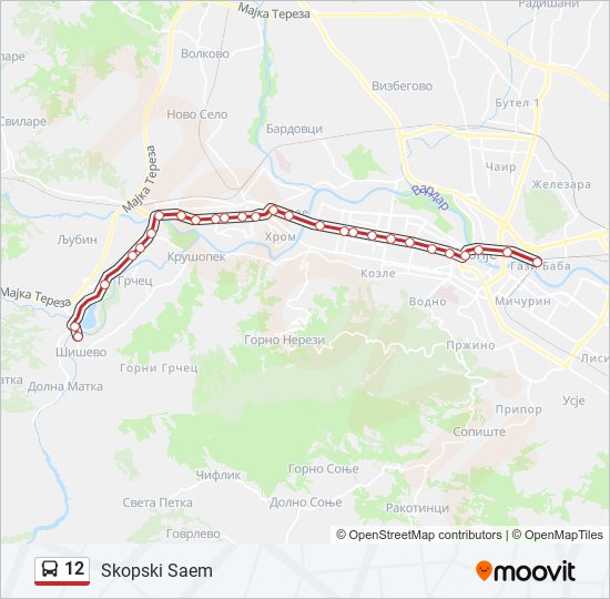 12 bus Line Map