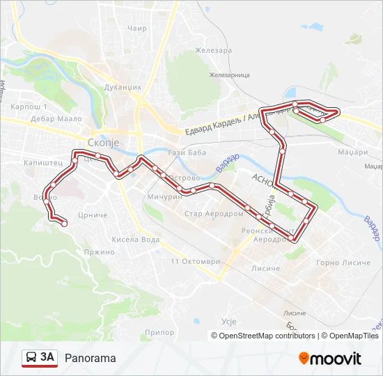3A Bus Line Map