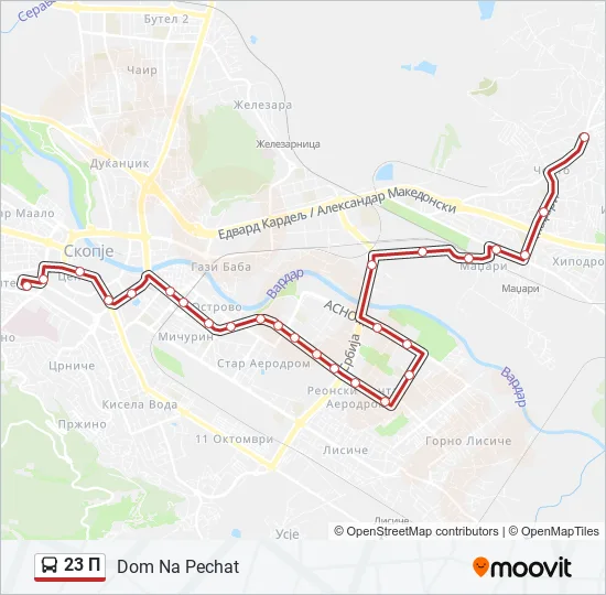 23 П Bus Line Map
