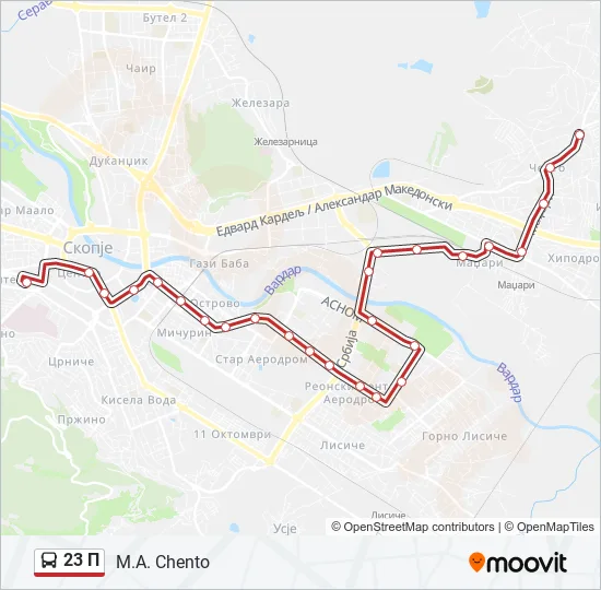 23 П Bus Line Map