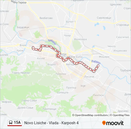 15A Bus Line Map