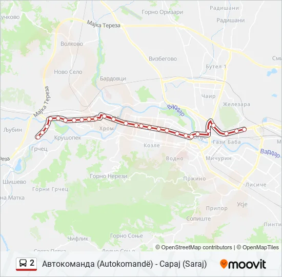 2 Bus Line Map