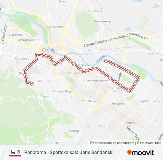 3 Bus Line Map