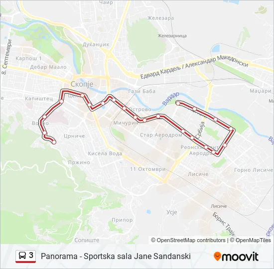 3 Bus Line Map