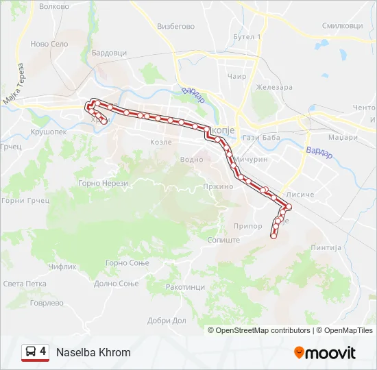 4 Bus Line Map