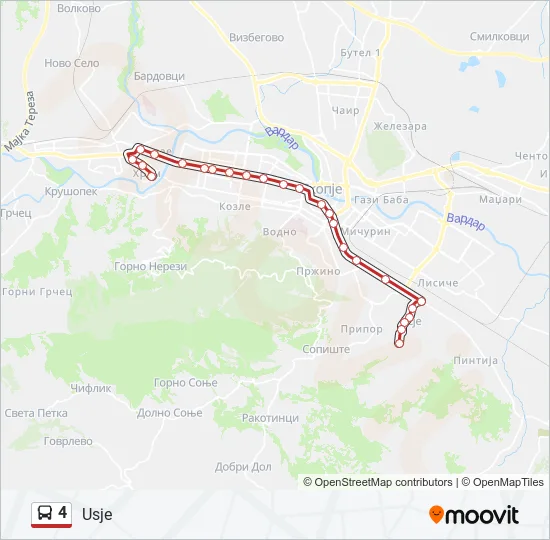 4 Bus Line Map