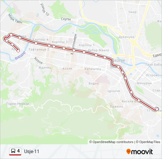 4 Bus Line Map