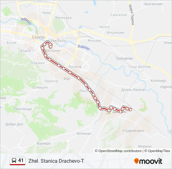 41 Bus Line Map