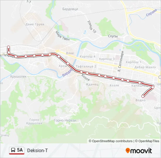 5A Bus Line Map