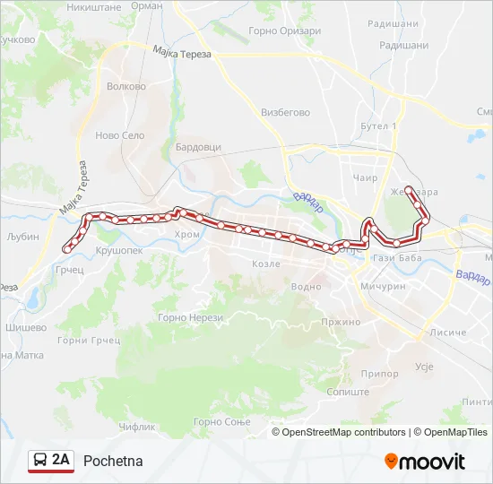 2A Bus Line Map