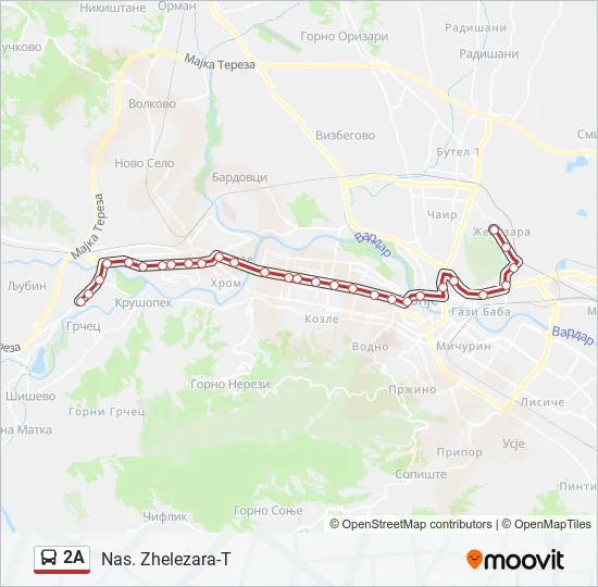 2A Bus Line Map