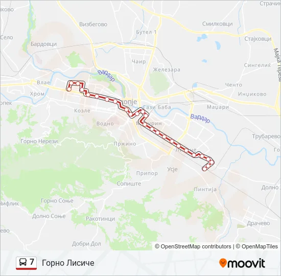 7 Bus Line Map