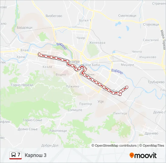 7 Bus Line Map