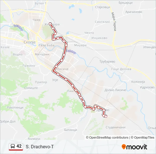 42 Bus Line Map