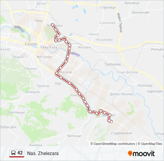 42 Bus Line Map