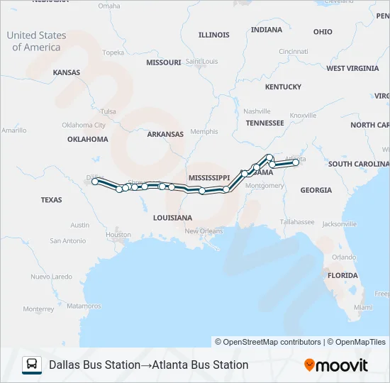 GREYHOUND US0604 Bus Line Map