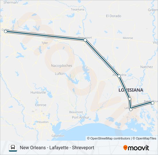 GREYHOUND US1170S Bus Line Map