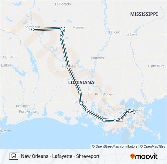 GREYHOUND US1170S Bus Line Map