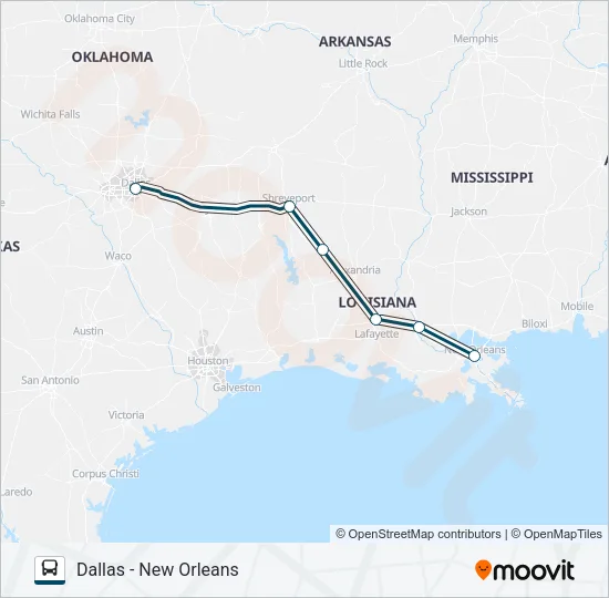 GREYHOUND 2221 Bus Line Map