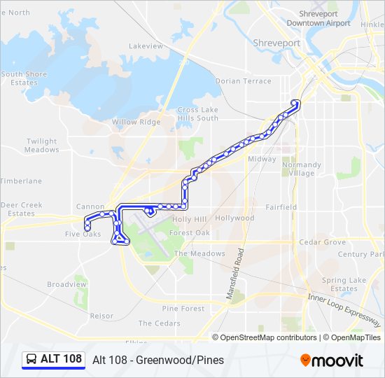 ALT 108 bus Line Map