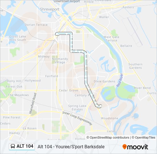 ALT 104 Bus Line Map