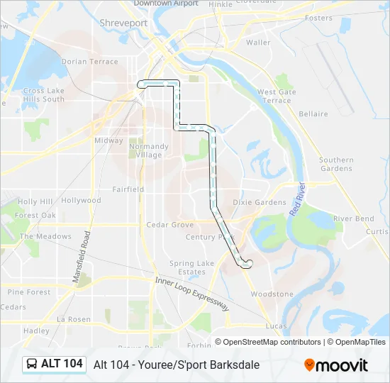 ALT 104 Bus Line Map