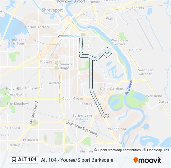 ALT 104 bus Line Map