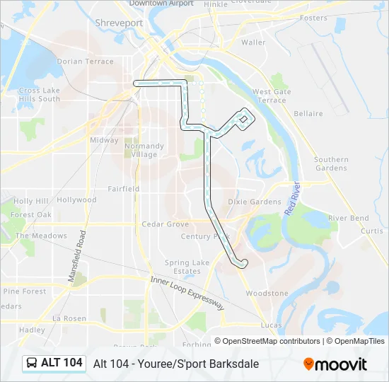 ALT 104 Bus Line Map